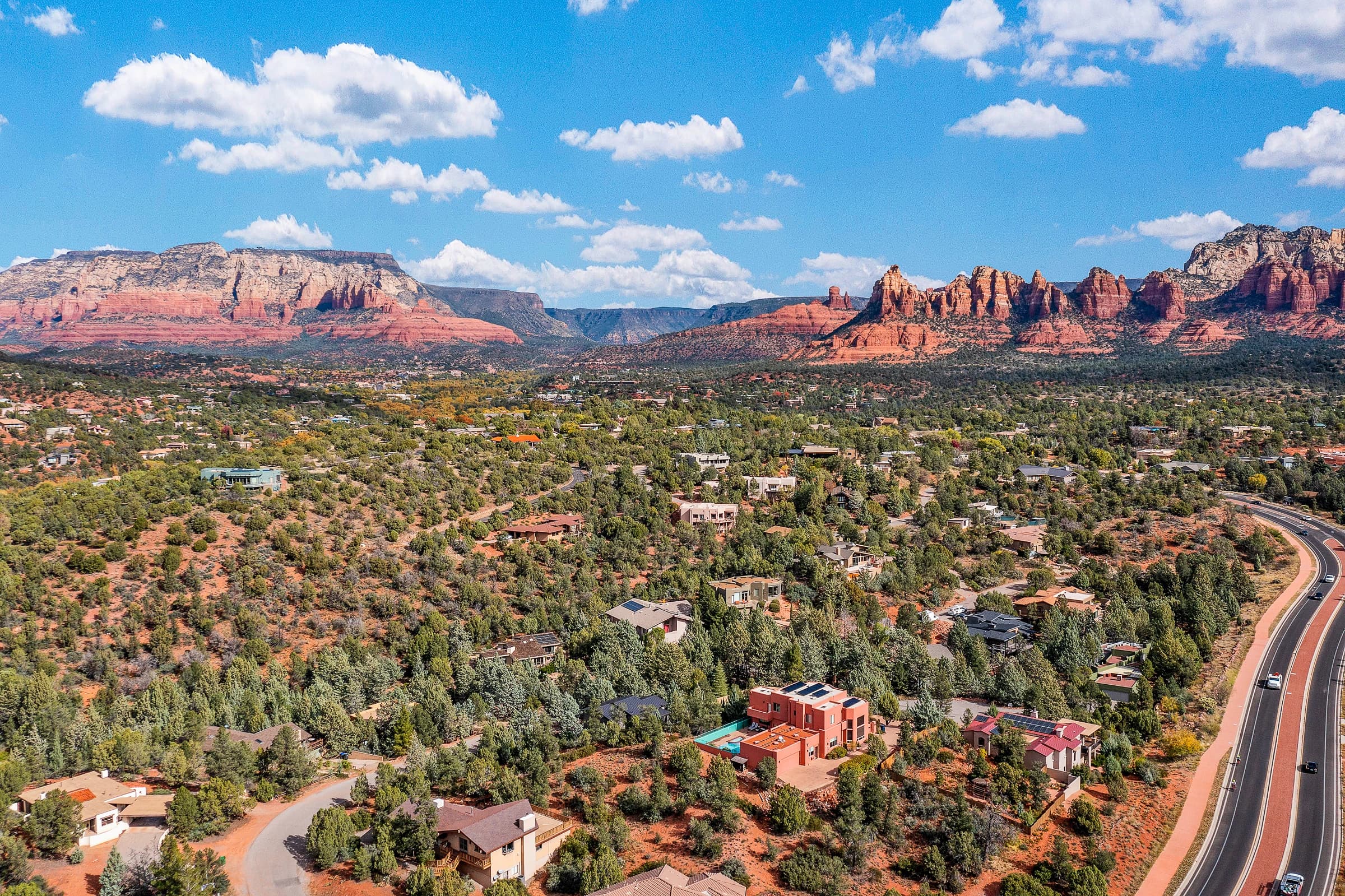 Beautiful view of Sedona red rocks from the vacation rental property